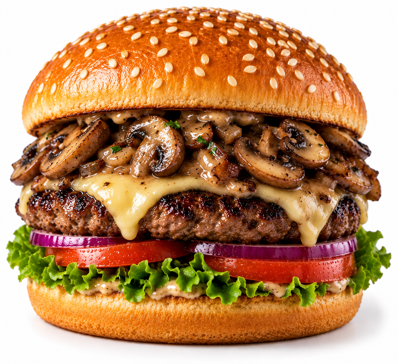 Mushroom Beef Burger image