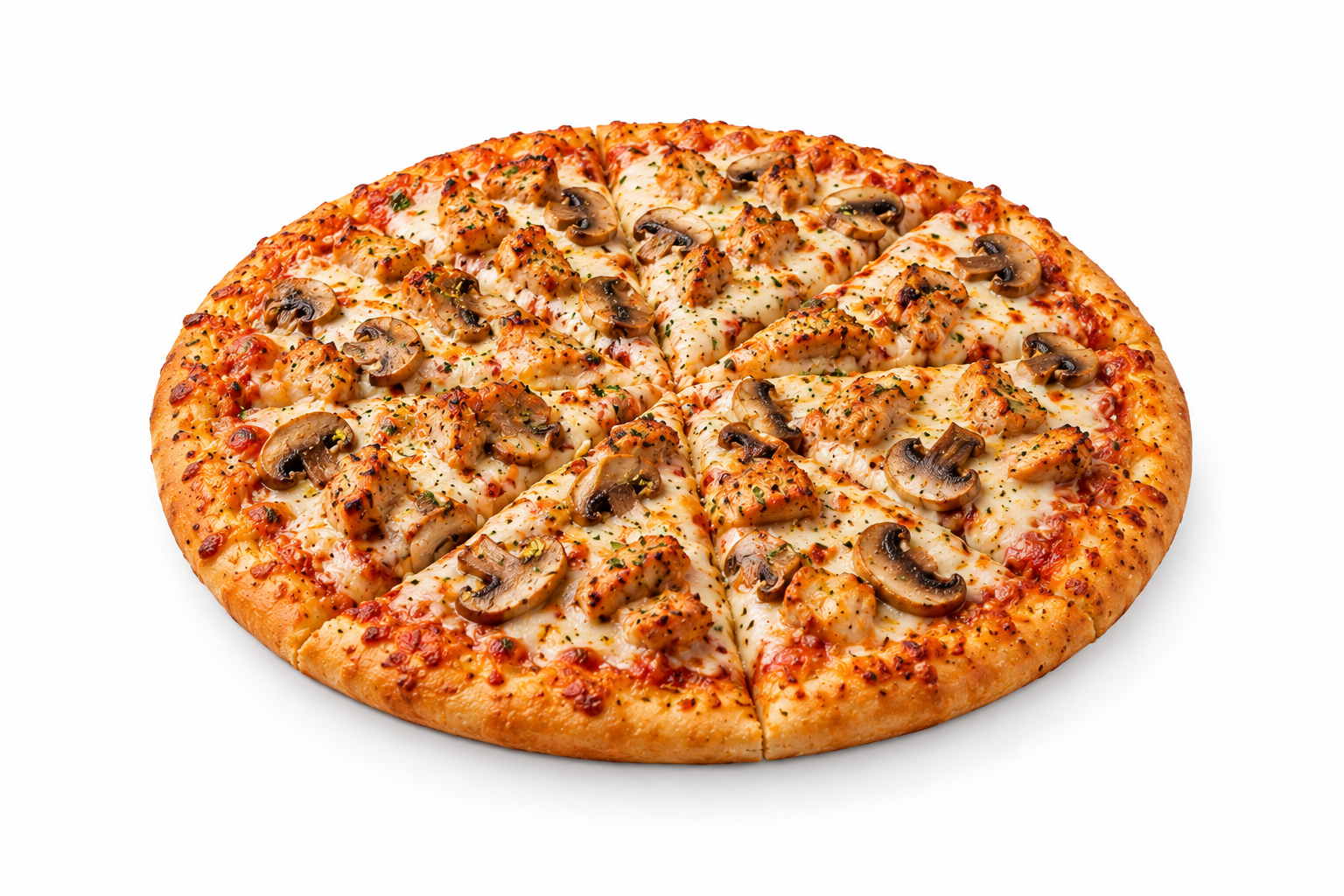 Chicken & Mushroom Pizza image